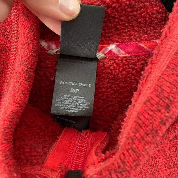 The North Face Full Zip Mock Neck Casual Outdoor Fleece Basic Jacket Red Small - Picture 9 of 9